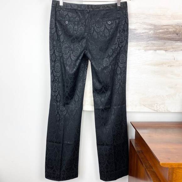 EUC Limited Brocade Gorgeous Black Drew Fit Slacks - Perfect for Xmas holidays! - Picture 2 of 9